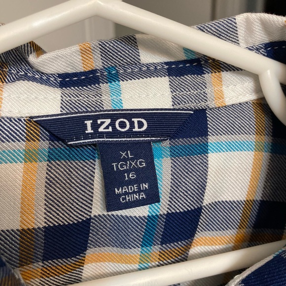Izod Girls Long Sleeve Button Down - Picture 2 of 5